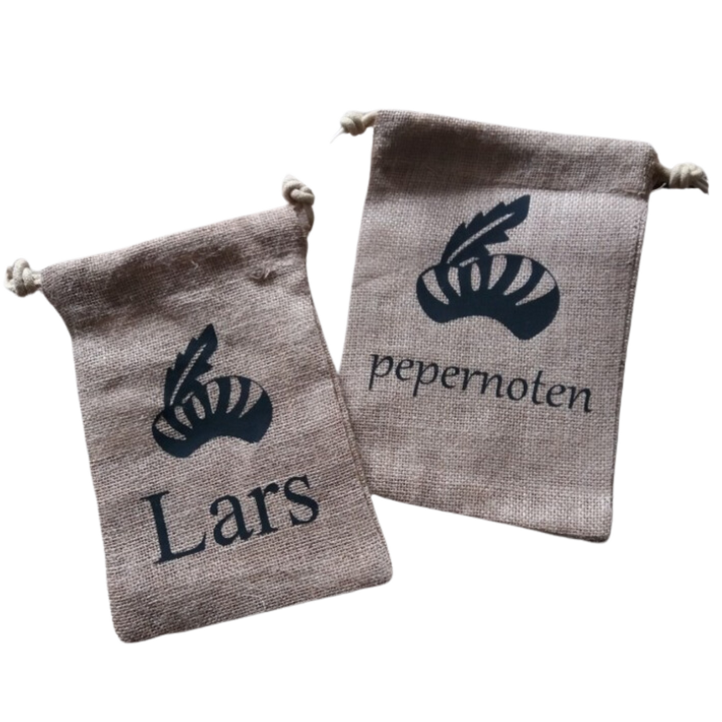pepernoten zakje jute met naam