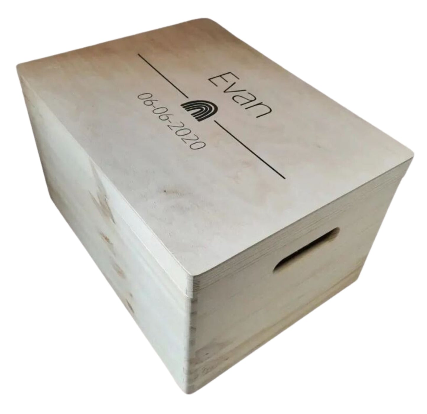 houten kist voor herinneringen kind met naam