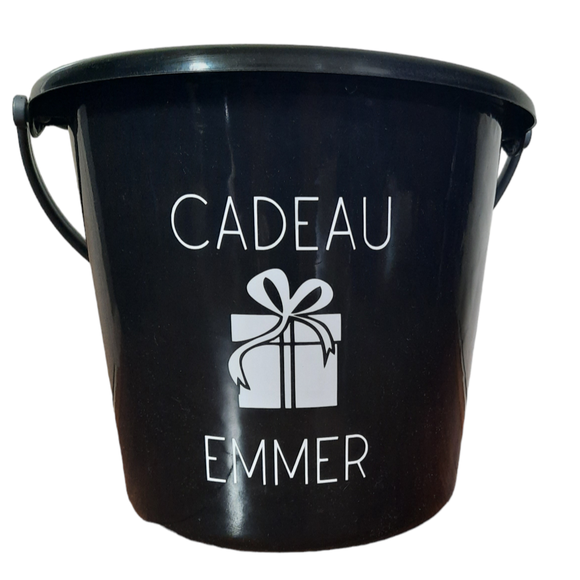 cadeau emmer klein tekst op emmer cadeau zwart emmertje